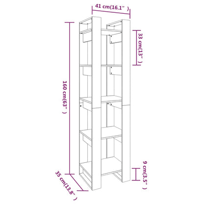 Book Cabinet | Black | Solid Pine Wood | Medium | Book Cabinet