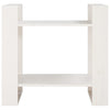 Book Cabinet/Room Divider White 60x35x57 cm Solid Wood Pine