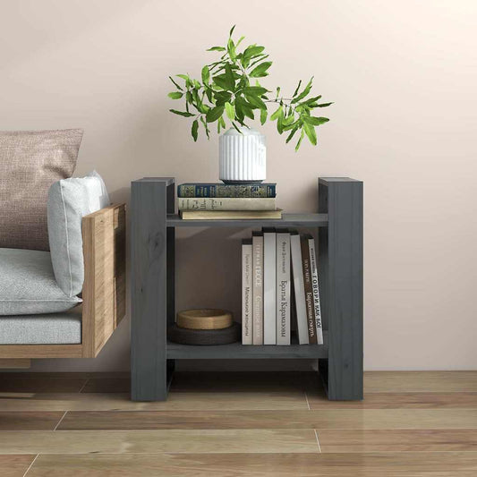 Book Cabinet | Grey | Solid pinewood | Medium | Book Cabinet