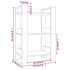 Book Cabinet/Room Divider White 60x35x91 cm Solid Wood Pine