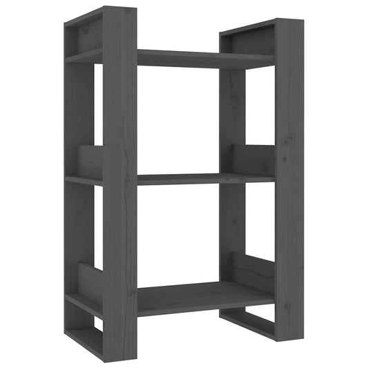 Book Cabinet | Grey | Solid pine wood | Medium | Book Cabinet