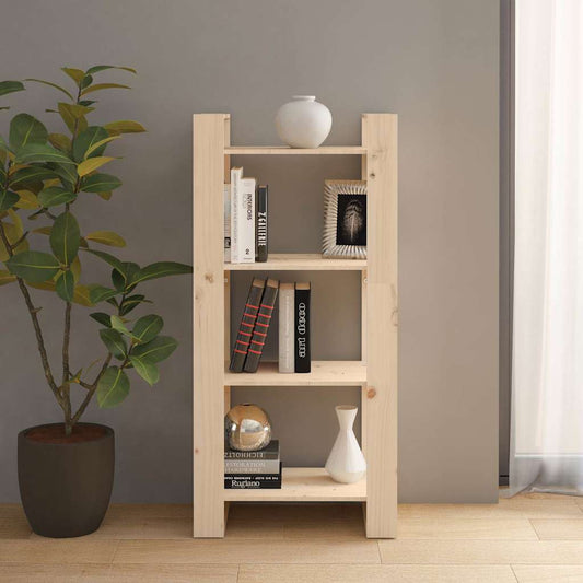 Book Cabinet | Natural wood colour | Solid pine wood | 60x35x125 cm