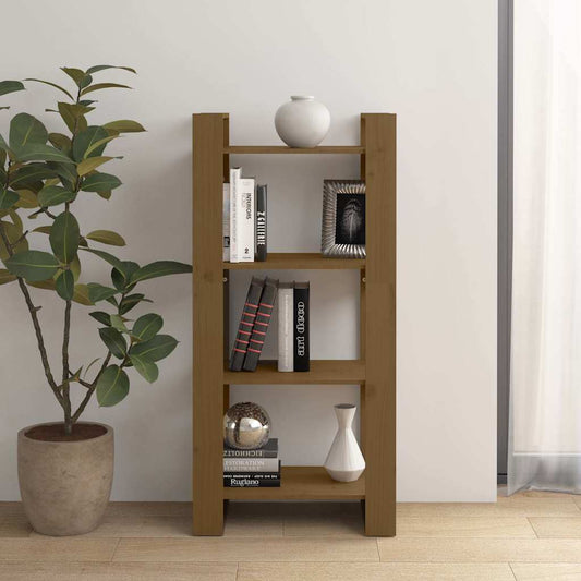 Book Cabinet | Honey brown | Solid pine wood | Medium | Book Cabinet