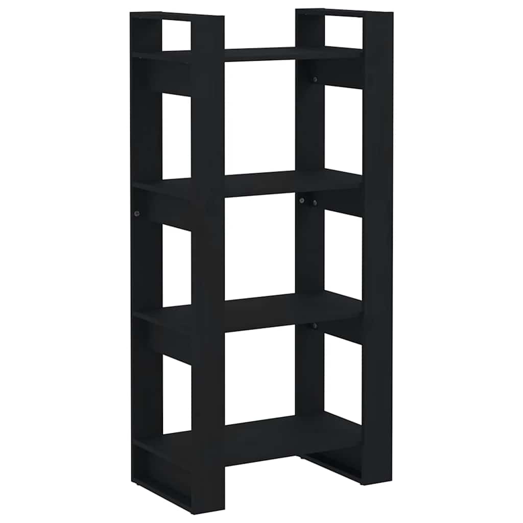 Book Cabinet | Black | Solid pine wood | Medium | Black Book Cabinet