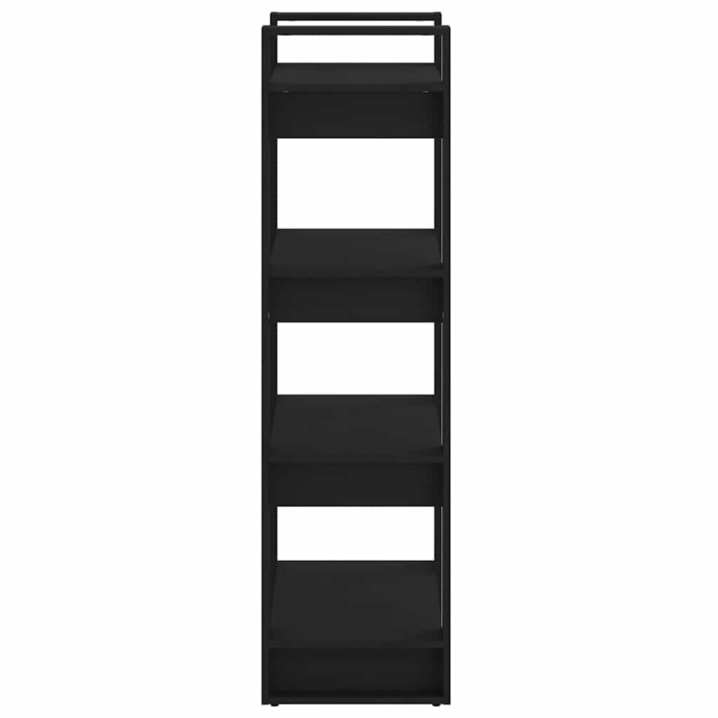 Book Cabinet | Black | Solid pine wood | Medium | Black Book Cabinet