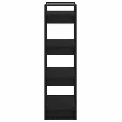Book Cabinet | Black | Solid pine wood | Medium | Black Book Cabinet