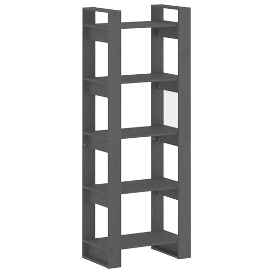 Book Cabinet | Grey | Solid Pine Wood | Medium | Book Cabinet