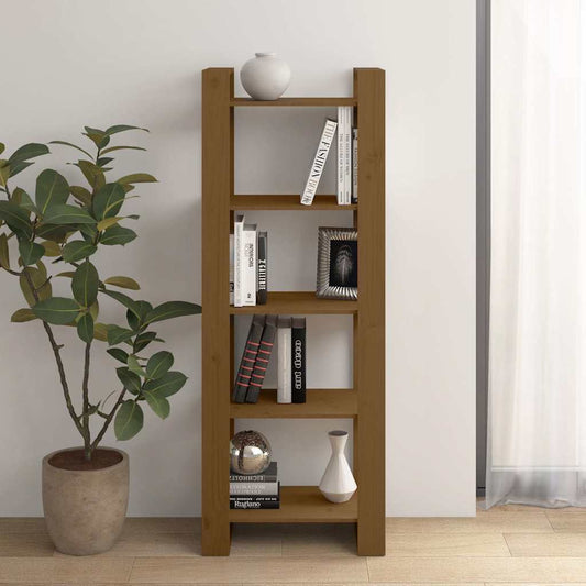 Book Cabinet | Honey Brown | Solid Pine Wood | Medium | Book Cabinet