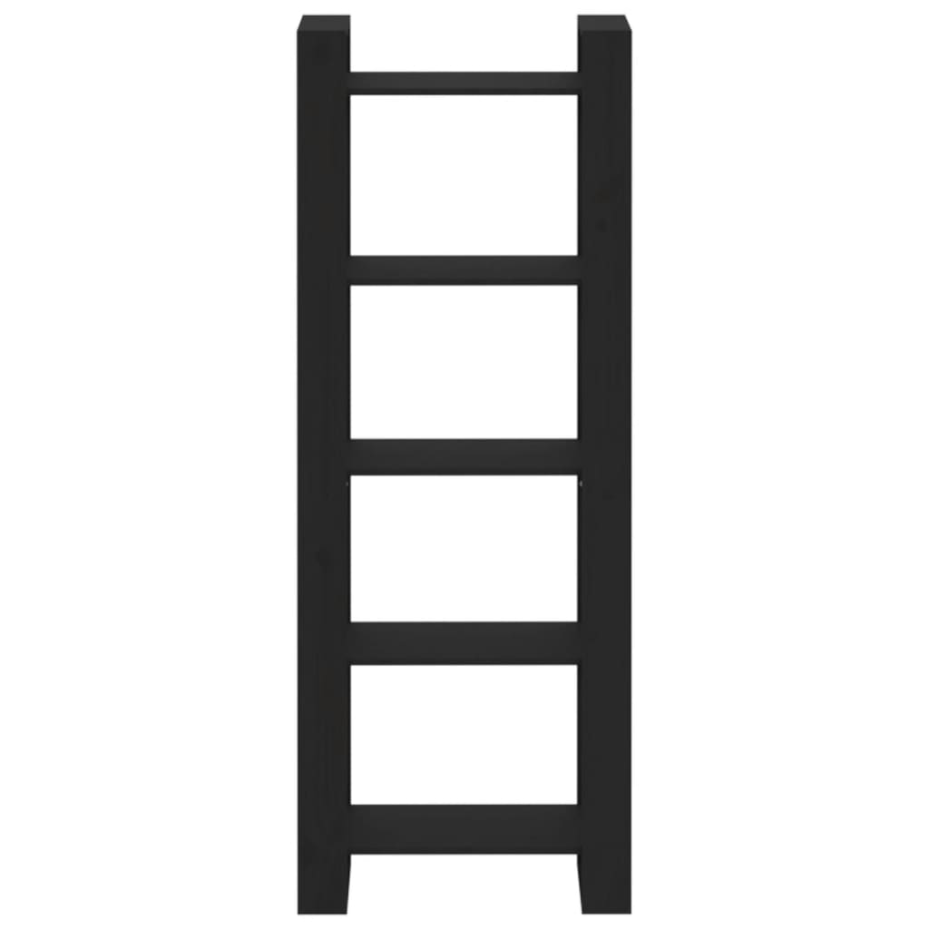 Book Cabinet | Black | Solid pine wood | Medium | Book Cabinet