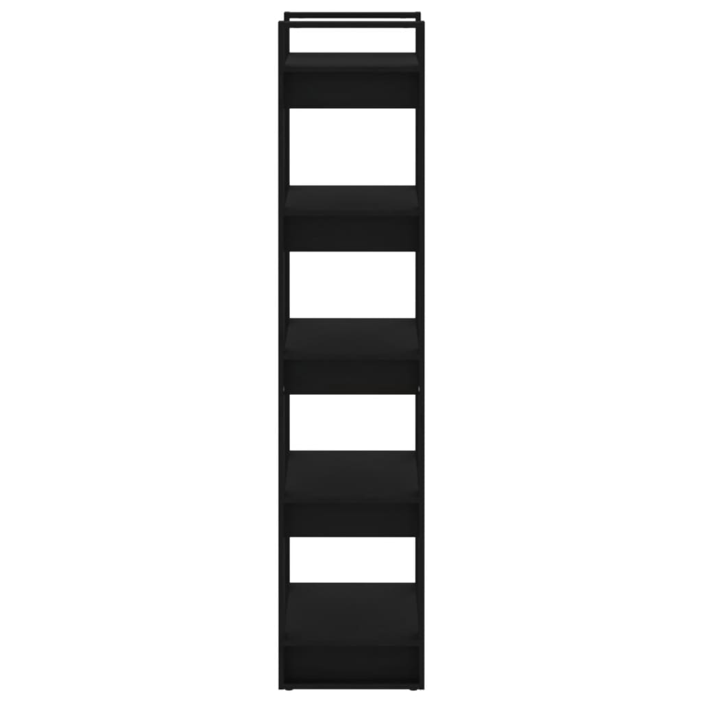 Book Cabinet | Black | Solid pine wood | Medium | Book Cabinet