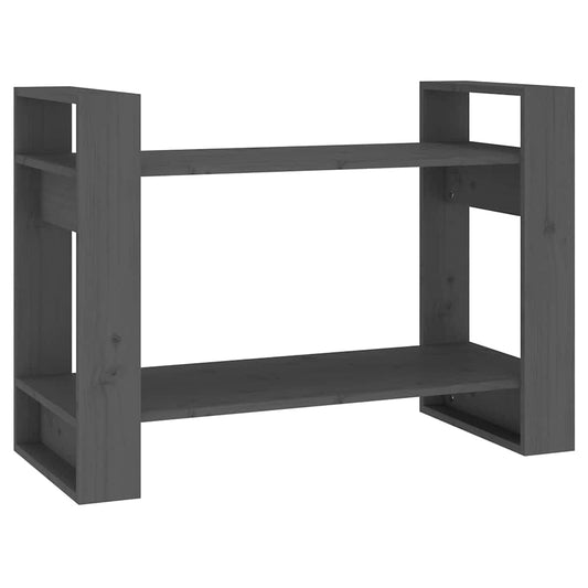 Book Cabinet | Grey | Solid Pine Wood | Medium | Book Cabinet