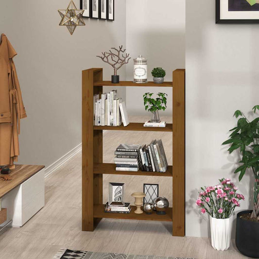Book Cabinet | Honey Brown | Solid Pine Wood | Medium | Book Cabinet