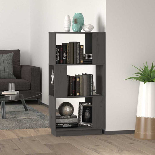 Book Cabinet | Grey | Solid pine wood | Medium | Book Cabinet