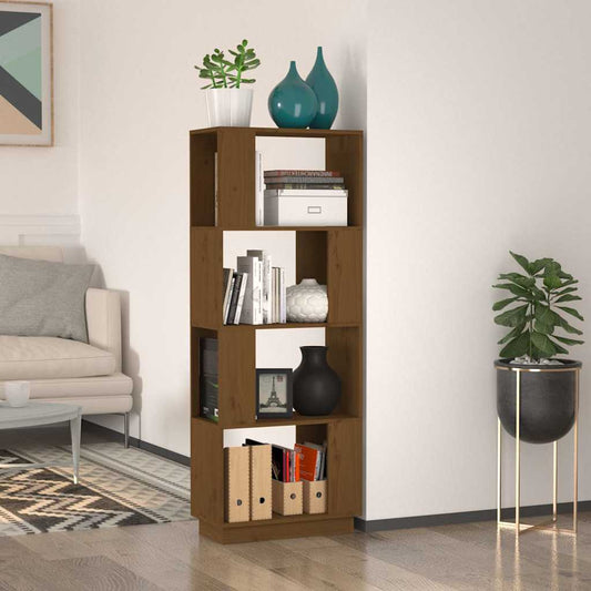 Book Cabinet | Honey Brown | Solid Pine Wood | Medium | Book Cabinet