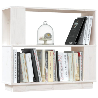 Book Cabinet/Room Divider White 80x25x70 cm Solid Wood Pine