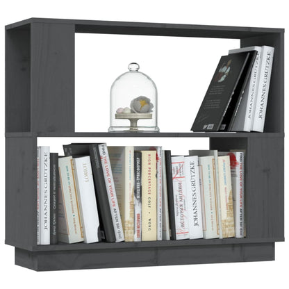 Book Cabinet/Room Divider Grey 80x25x70 cm Solid Wood Pine