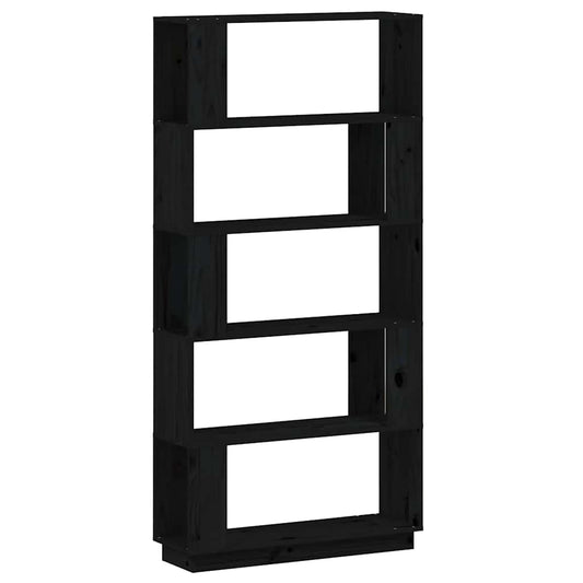 Book Cabinet | Black | Solid Pine Wood | Medium | Book Cabinet