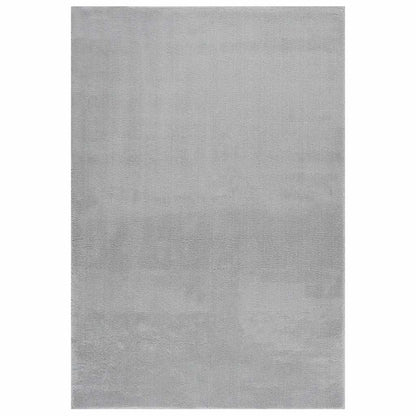 Washable Rug Soft Shaggy 160x230 cm Anti Slip Grey