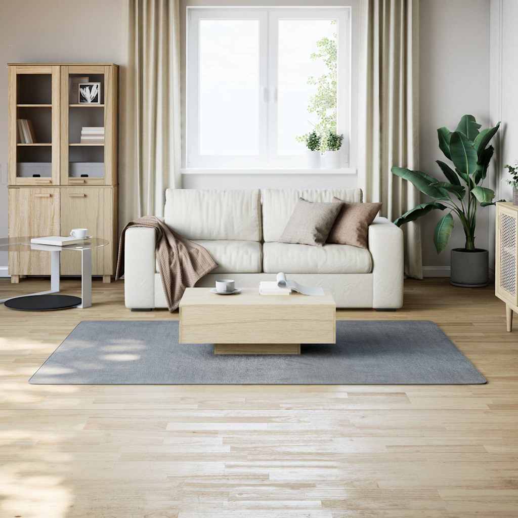 Washable Rug Soft Shaggy 160x230 cm Anti Slip Grey