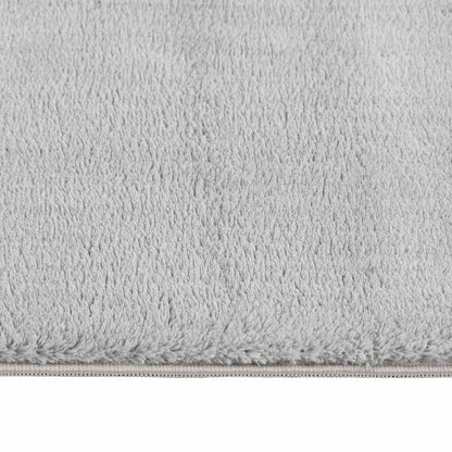 Washable Rug Soft Shaggy 160x230 cm Anti Slip Grey