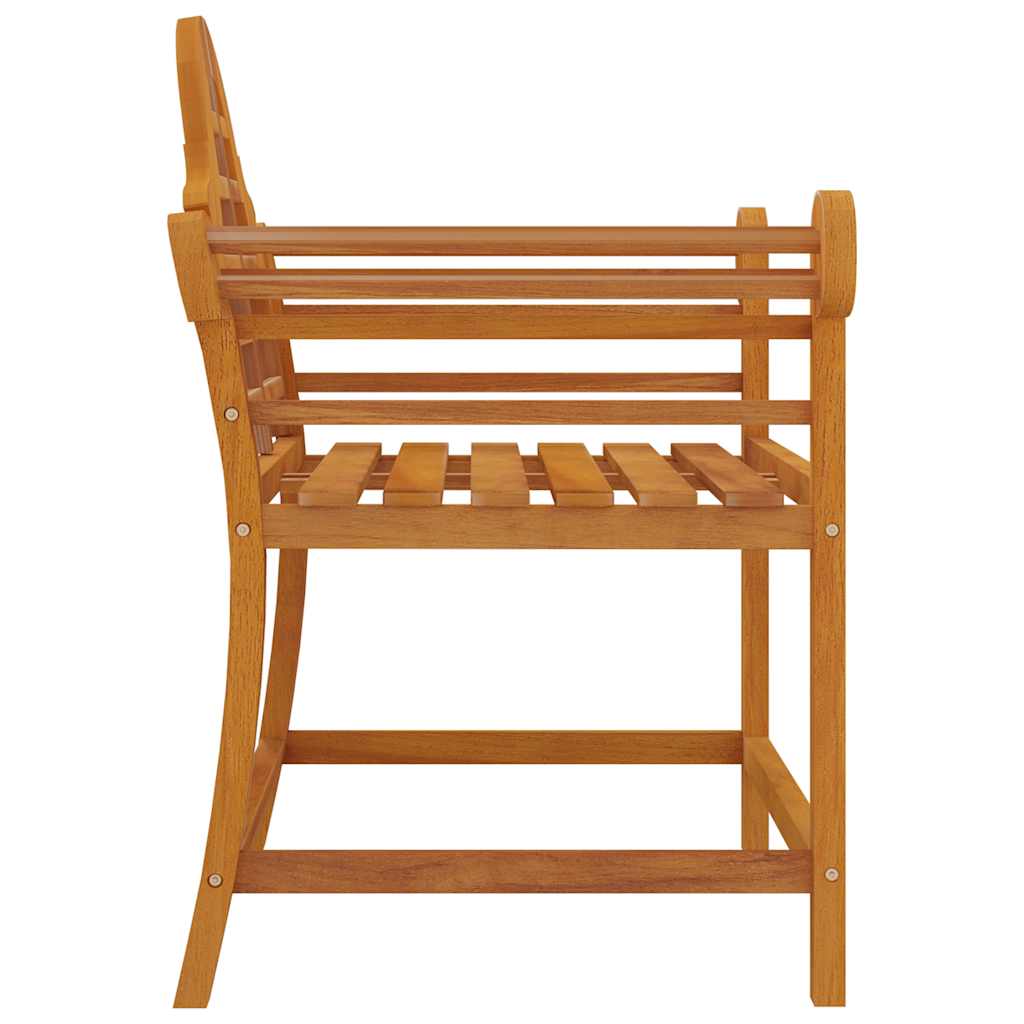 Garden Chair | Set of 2 | Natural Teak | Solid Teak Wood | Medium