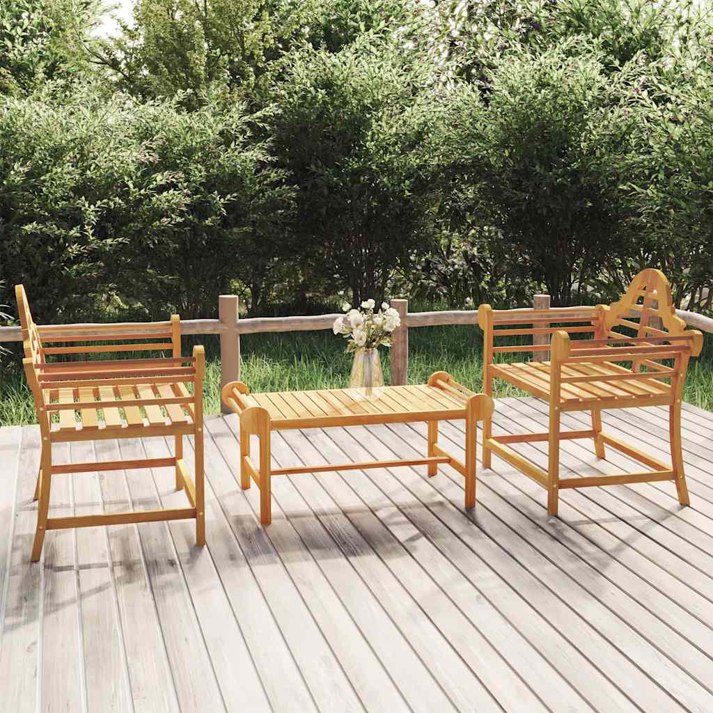 Garden Chair | Set of 2 | Natural Teak | Solid Teak Wood | Medium