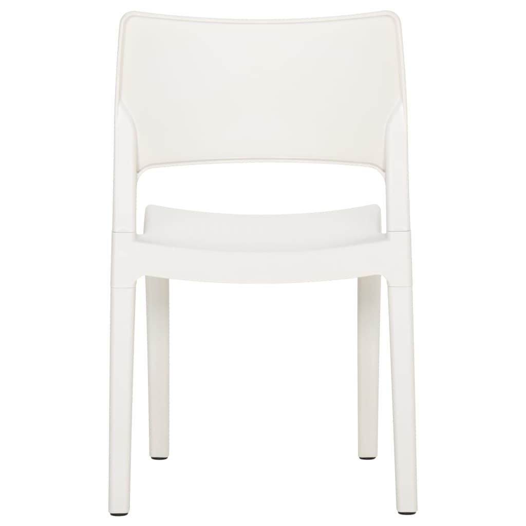 Garden Chair | Set of 2 | White | Polypropylene | Standard | Stackable