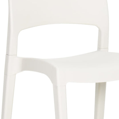 Garden Chair | Set of 2 | White | Polypropylene | Standard | Stackable