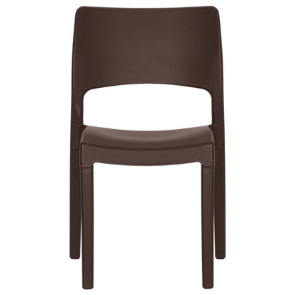 Garden Chair | Set of 2 | Mocha | Polypropylene | Standard | Stackable
