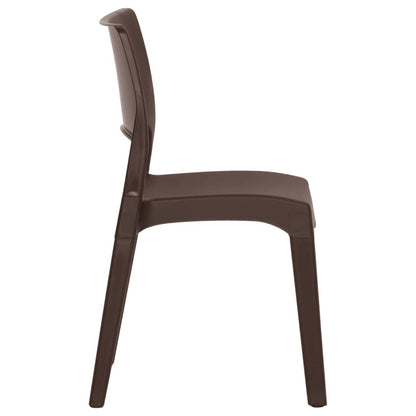 Garden Chair | Set of 2 | Mocha | Polypropylene | Standard | Stackable