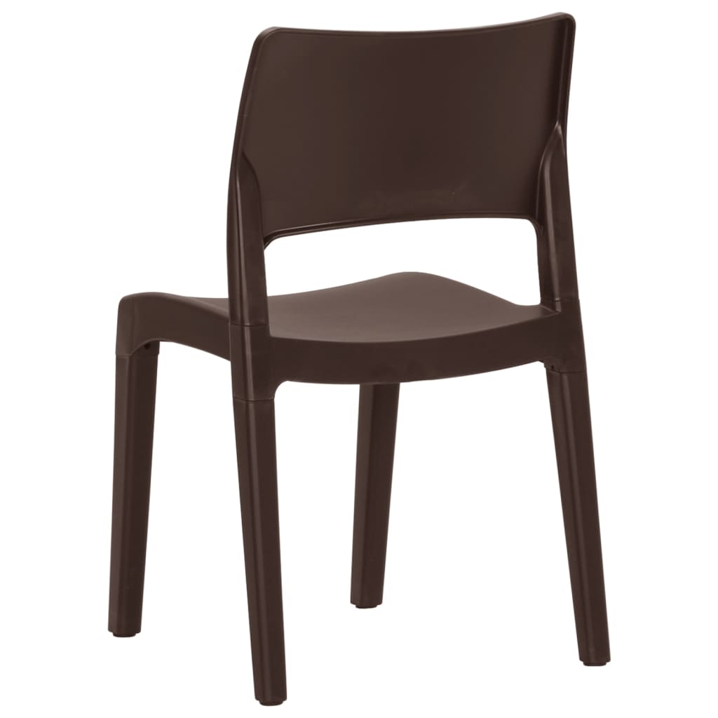 Garden Chair | Set of 2 | Mocha | Polypropylene | Standard | Stackable