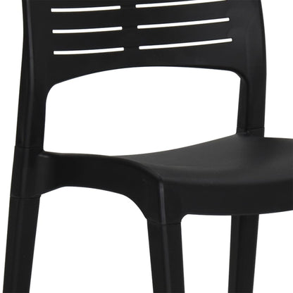 Garden Chair | Set of 2 | Anthracite | Polypropylene | Medium | Stackable