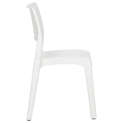 Garden Chair | Set of 2 | White | Polypropylene | Standard | Stackable