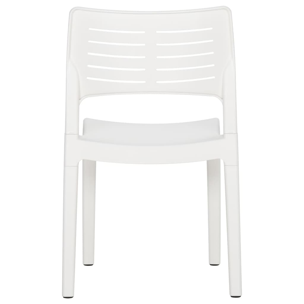 Garden Chair | Set of 2 | White | Polypropylene | Standard | Stackable