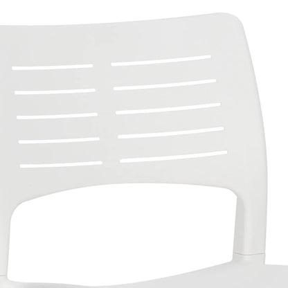 Garden Chair | Set of 2 | White | Polypropylene | Standard | Stackable