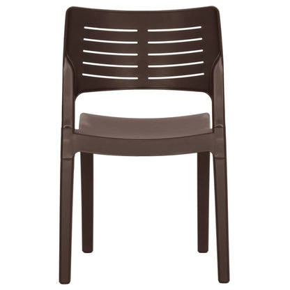 Garden Chair | Set of 2 | Mocha | Polypropylene | Standard | Ergonomic