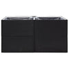 Garden Planter Black 157x80x80 cm Poly Rattan