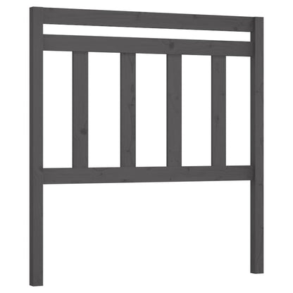 814071 vidaXL Bed Headboard Grey 81x4x100 cm Solid Wood Pine