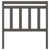 Bed Headboard Grey 81x4x100 cm Solid Wood Pine