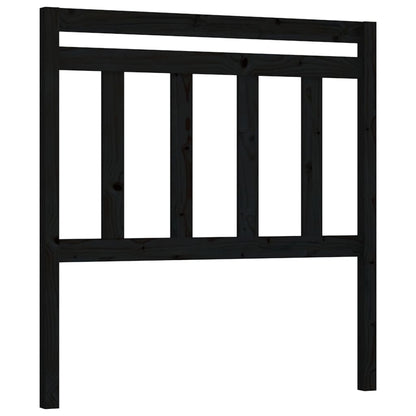 814073 vidaXL Bed Headboard Black 81x4x100 cm Solid Wood Pine