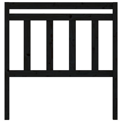 814073 vidaXL Bed Headboard Black 81x4x100 cm Solid Wood Pine