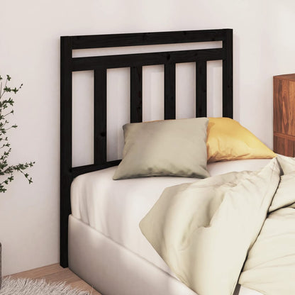814078 vidaXL Bed Headboard Black 96x4x100 cm Solid Wood Pine