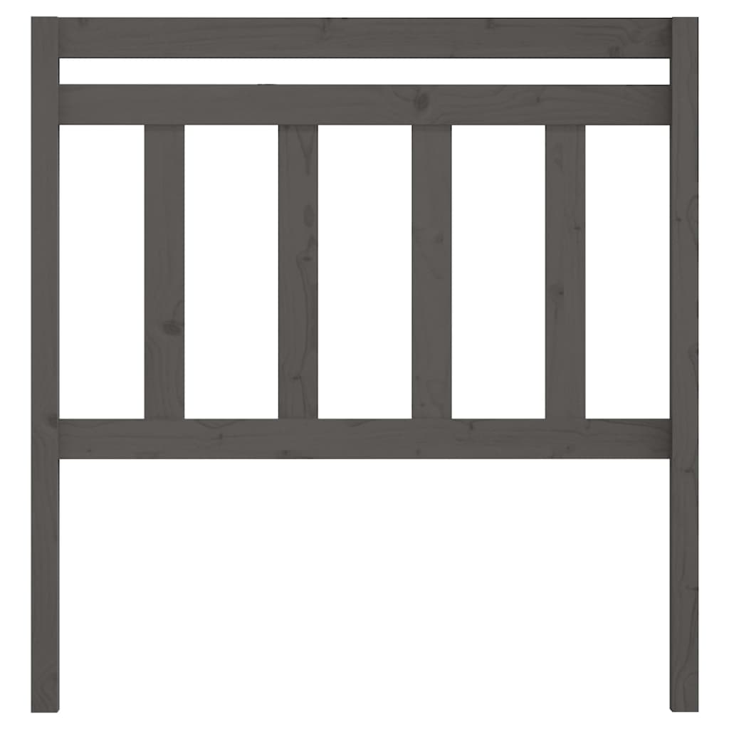 814081 vidaXL Bed Headboard Grey 106x4x100 cm Solid Wood Pine