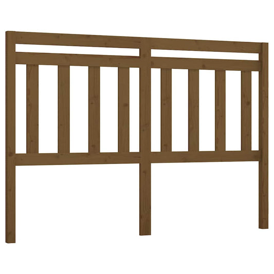 814087 vidaXL Bed Headboard Honey Brown 126x4x100 cm Solid Wood Pine