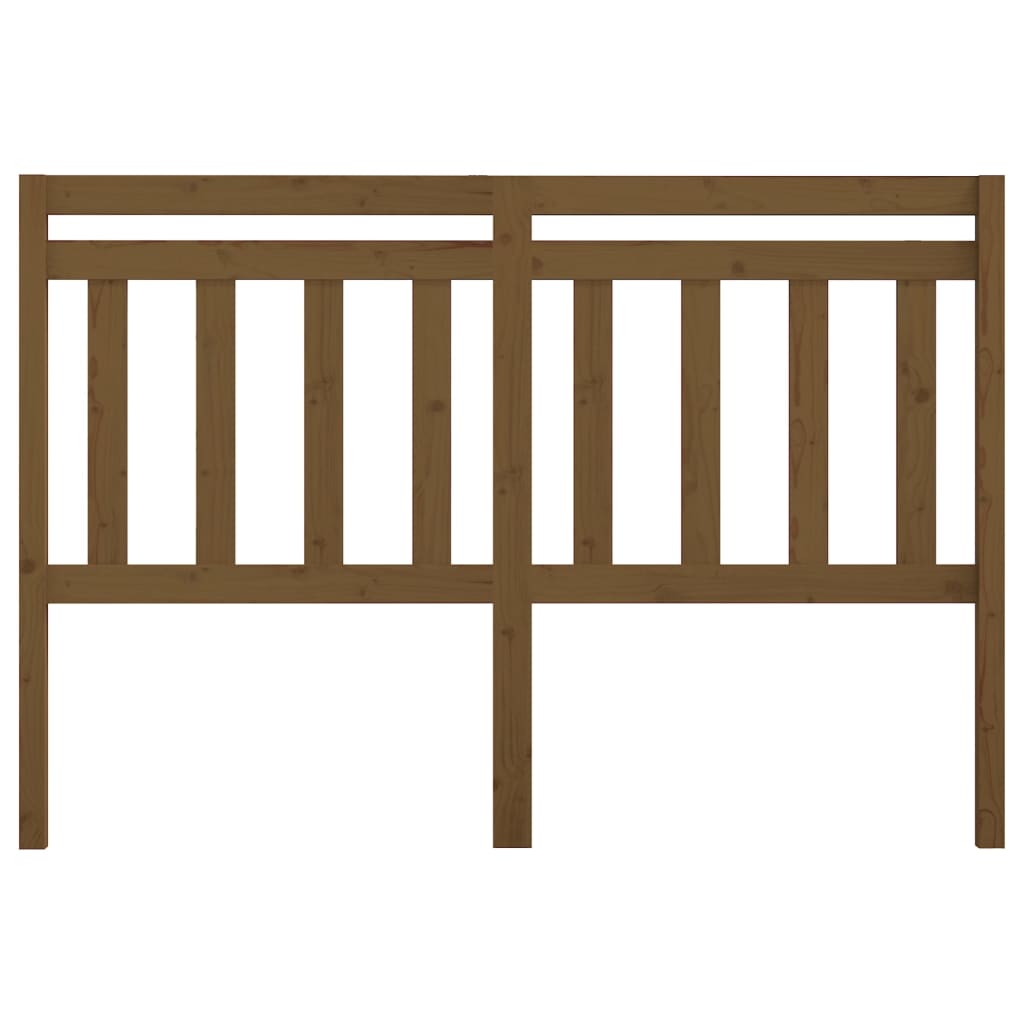 814087 vidaXL Bed Headboard Honey Brown 126x4x100 cm Solid Wood Pine