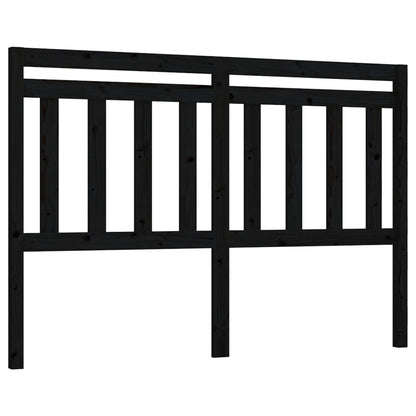 814088 vidaXL Bed Headboard Black 126x4x100 cm Solid Wood Pine
