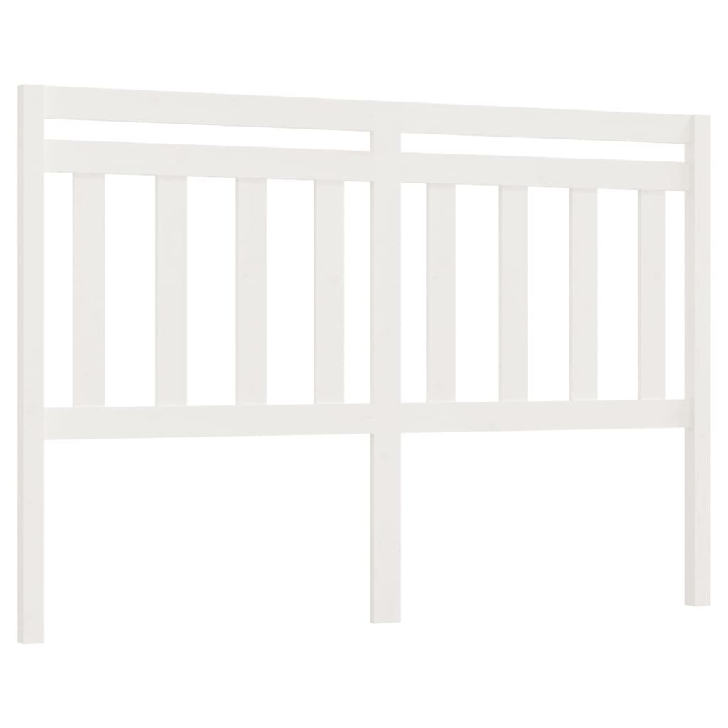 814095 vidaXL Bed Headboard White 146x4x100 cm Solid Wood Pine