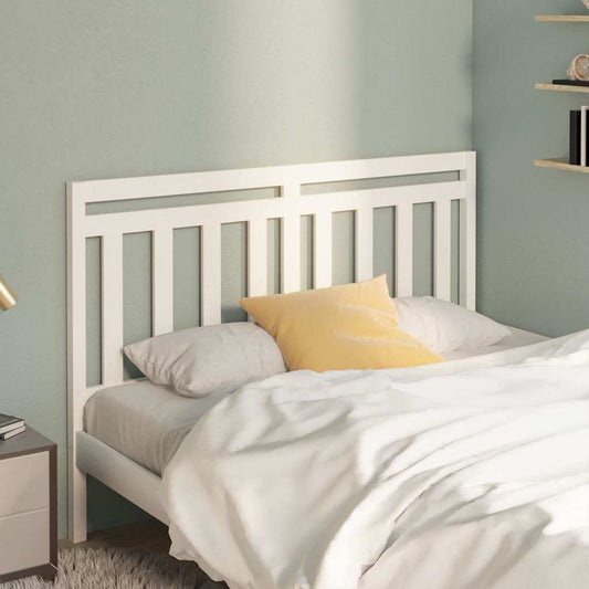 814095 vidaXL Bed Headboard White 146x4x100 cm Solid Wood Pine