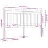 Bed Headboard Honey Brown 146x4x100 cm Solid Wood Pine