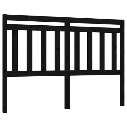 814098 vidaXL Bed Headboard Black 146x4x100 cm Solid Wood Pine